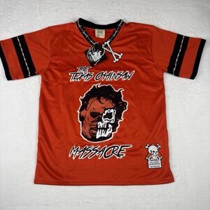 Brand X Texas Chainsaw Massacre Leatherface Football Jersey Shirt Horror Movie L